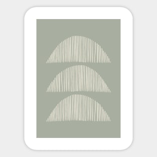 Sage green geometric shapes Sticker